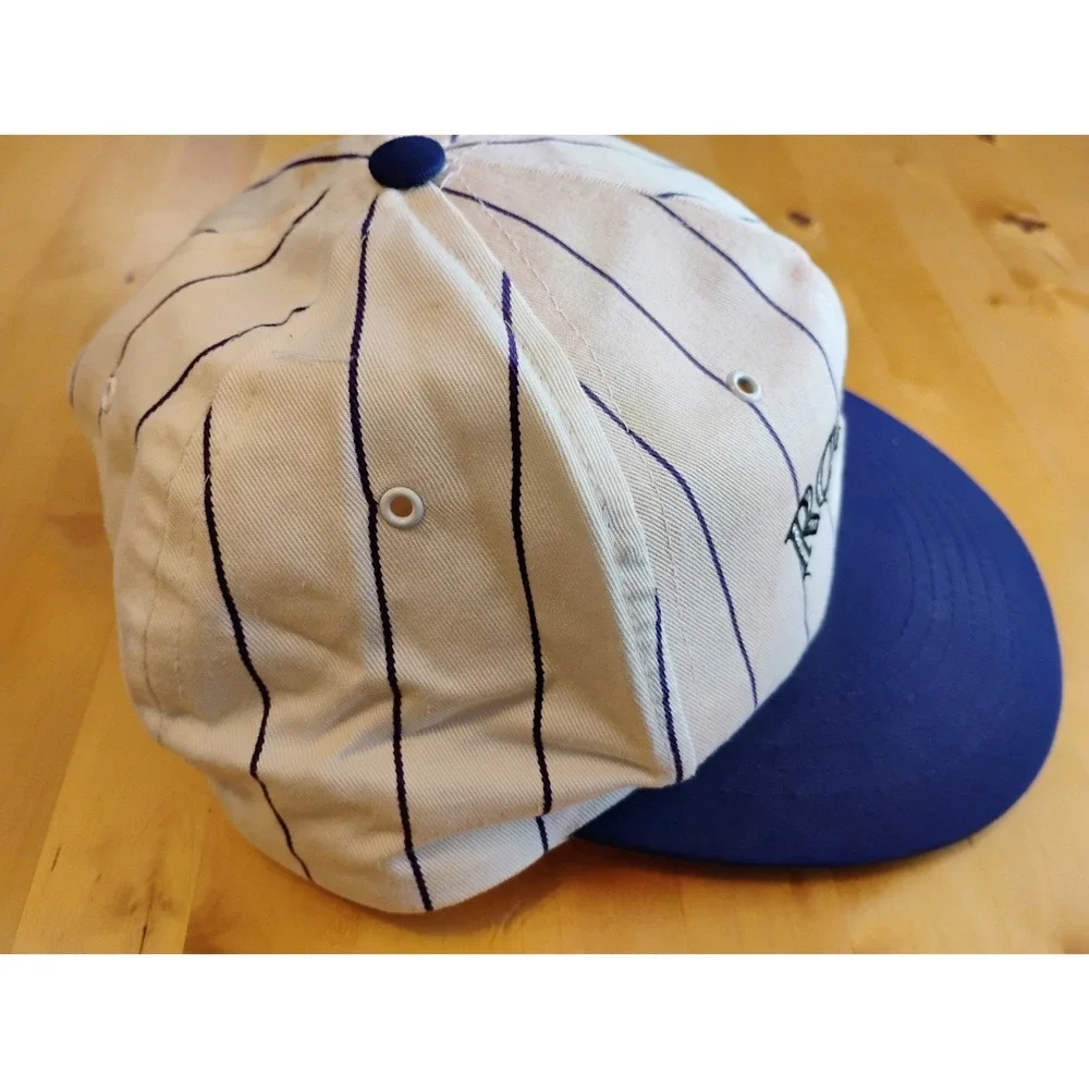 Colorado Rockies Denver Invesco Baseball Cap Snapback Hat Pin Stripe Vintage